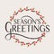 Season\'s Greetings typography for Christmas/New Year greeting card