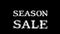 Season Sale cloud text effect black isolated background