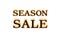 Season Sale fire text effect white isolated background