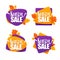 season sale, vector collection of bright autumn halloween discount bubble tags, banners and stickers