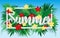Season summer time banner, vector
