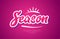 season word text typography pink design icon