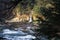 Seasonal beach waterfall in Pacific Oregon coast