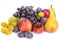 Seasonal fruits, grapes, plums, pears