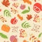 Seasonal harvest abstract seamless pattern