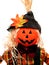 Seasonal: Pumpkin Headed Scarecrow on White