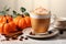 Seasonal pumpkin spice latte