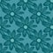 Seasonal seamless pattern with decorative daisy flowers print. Blue background. Blossom ornament
