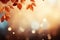 Seasonal transition Falling autumn background with abstract bokeh design