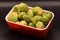 Seasoned Brussel Sprouts on a Black Background