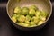 Seasoned Brussel Sprouts on a Black Background