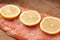 Seasoned Side of Salmon with Slices of Fresh Lemon