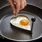 Seasoning for fried eggs in heart shape