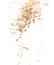 Seasoning powder explosion flying, Beige brown seasoning powder wave floating fall down in air. Seasoning powder is element