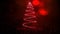 Seasons greetings and Christmas tree in red