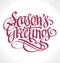 SEASONS GREETINGS hand lettering (vector)