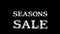 Seasons Sale cloud text effect black isolated background