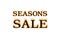 Seasons Sale fire text effect white isolated background