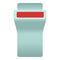 Seat belt button icon, cartoon style