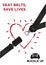 Seat Belt with a Glowing Heart Vector Concept