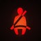 Seat belt system warning light