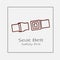 Seat belt vector icon eps 10. Simple isolated safety first symbol outline illustration