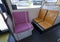A seat is marked for social distancing to prevent the spread of the virus on a bus