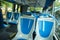 Seat places in modern city bus