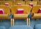 Seat rows with bibles in the church