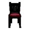 seat wooden chair game pixel art vector illustration
