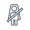 Seatbelt icon vector isolated on white background, Seatbelt sign