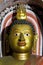 The seated Buddha statue within the Image House of the Sri Lankathilaka Rajamaha Viharaya at Rabbegamuwa in Sri Lanka.