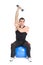 Seated Dumbbell One Arm Triceps Extensions