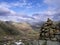 Seathwaite view from Wainwright cairn on Seathwaite Fell