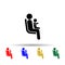 Seating place for people with children multi color icon. Simple glyph, flat vector of priority icons for ui and ux, website or