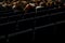 Seats rows in a theater hall room before the start of a choral spectacle