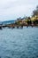 Seattle Beach Dock Puget Sound Washington State Harbor Boat Yellow Apartment Blue Water Rocks Trees Evergreen Beautiful Bay Landsc