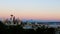 Seattle Cityscape Time Lapse Sunset Pan