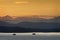 Seattle Ferries at Sunset