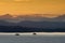 Seattle Ferries at Sunset