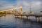 Seattle fishing pier at sunset