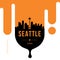 Seattle Modern Web Banner Design with Vector Skyline