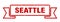 Seattle ribbon banner. Seattle grunge band sign.