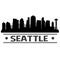 Seattle Skyline City Icon Vector Art Design