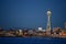 Seattle skylines at blue hour - the view from Alki Beach