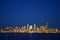 Seattle skylines at blue hour - the view from Alki Beach