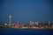 Seattle skylines at blue hour - the view from Alki Beach