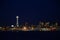 Seattle skylines at night - the view from Alki Beach