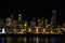 Seattle skylines at night - the view from Alki Beach