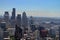 Seattle skyscrapers with Mount Rainier